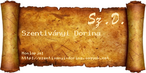 Szentiványi Dorina névjegykártya